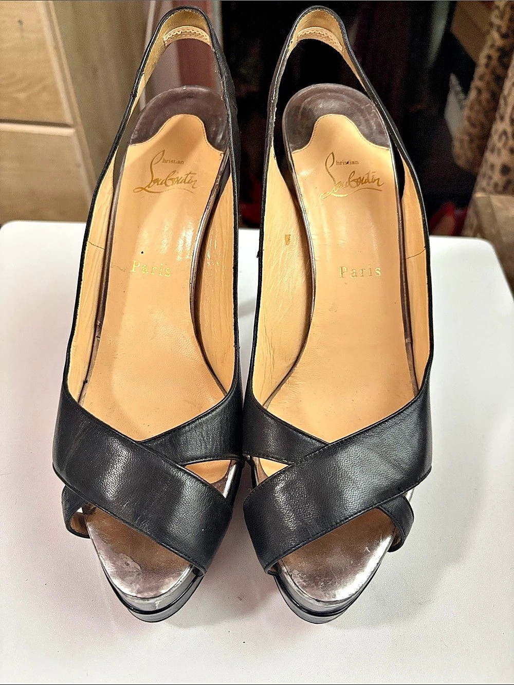 Christian Louboutin Very Croise Slingback Platform